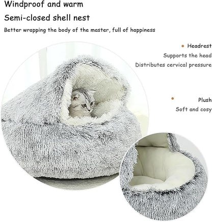 Cat Houses,Cat Beds for Indoor Cats,Cat Sleeping Bag,Small Cat Bed,Cat Condo,Cat Houses & Condos,Winter Warm Shell Semi-Closed Cat Litter Box,Pet Cat Bed,Semi-Enclosed Cat Litter Box