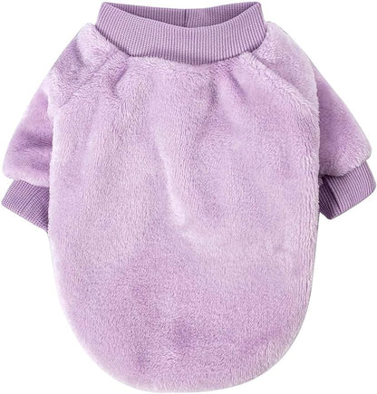 FabriCastle Dog Sweaters, 2-Pack Dog Clothes for Small Dogs Girl & Cats, Ultra Soft and Warm Pet Coats, Winter Pet Jacket, Doggy Apparel Costumes, Puppy Outfits (Pink,Light Purple, Small)