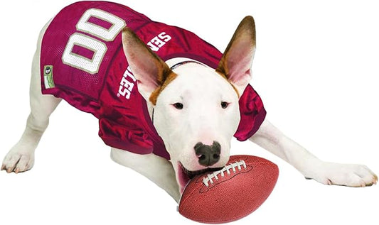 Pets First NCAA College Florida State Seminoles Mesh Jersey for DOGS & CATS, Small.Licensed Dog Jersey with your Favorite Football/Basketball College Team