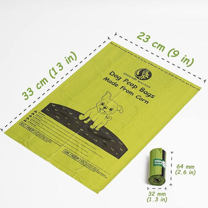 GREENER WALKER Poop Bags for Dog Waste, 1080 Doggy Waste Bags Extra Thick Strong 100% Leak-Proof (Deep Green)
