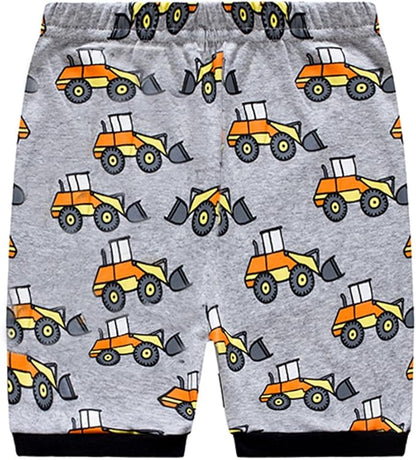 Popshion Boys Pajamas 100% Cotton Toddler Clothes Summer Pjs for Boy Planet Dinosaur Sleepwear Kids Short Sets 2-10 Years