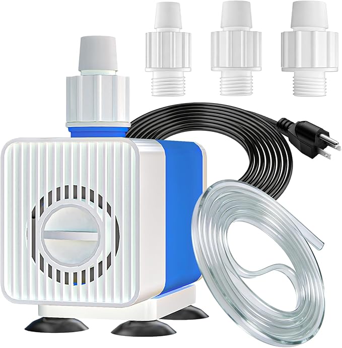 400GPH Submersible Water Pump with 5.9ft. High Lift for Fountains | with 4.9ft. Hose，Ultra-Quiet, Adjustable Flow Rate for Hydroponics, Ponds, Aquariums, and More