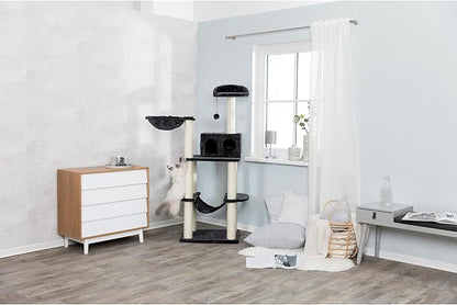 TRIXIE Tarragona 63.8" Cat Tower, 5-Level Cat Tree, Sisal Scratching Posts, Cat Condo, Two Hammocks, Platforms, Cat Toy