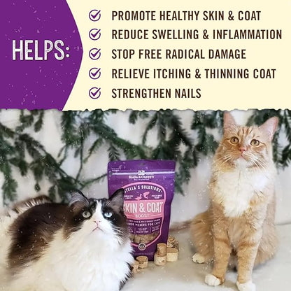 Stella & Chewy's Stella's Solutions Skin & Coat Boost Cage-Free Duck & Wild-Caught Salmon Dinner Morsels Freeze-Dried Raw Cat Food, 7.5 oz.