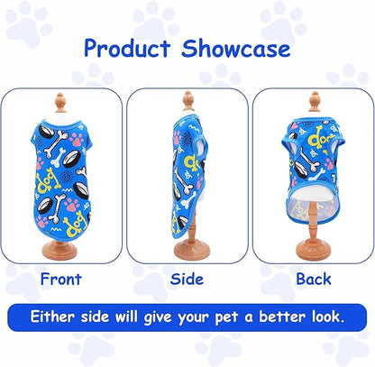 8PCS/Pack Dog Shirts Male for XXXL Dog Boy Sleeveless T Shirts Soft Stretchy Tank Top Tee Vest