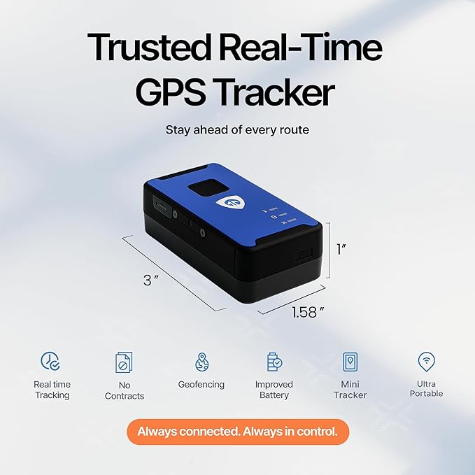 Brickhouse Car Trackers for Your Vehicle - Spark Nano 7 GPS Tracker with Magnetic Waterproof Case - Hidden Real-Time 4G LTE Vehicle Finder - GPS Tracking Device for Cars & More - Subscription Required