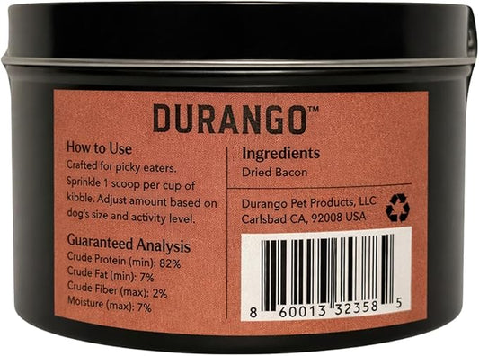 Durango Bacon Dog Food Topper, Savory Bacon Dog Food Topper for Dry Food, Protein Dried Mixer, High-Value Treat Style Meal Enhancer for Picky Dogs, 120+ Servings