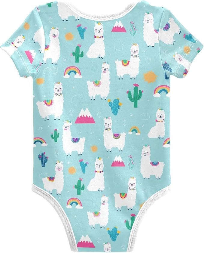 Bright Emotions Raccoons Baby Short Sleeve Bodysuits Romper Unisex Infant Outfit Wrapping Clothes for Boy Girl kids 3M
