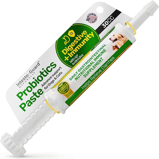 Probiotics Paste for Dogs Prebiotic for Canine, Gut Support, & Immune Boost, All Natural with 1 Billion per ML Includes (MOS)+ Beta Glucans + D-Mannose, No Animal by-Products - 30ML Single Tube