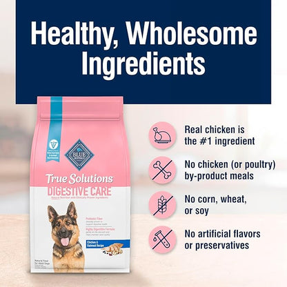 Blue Buffalo True Solutions Digestive Care Natural Dry Dog Food for Adult Dogs, Chicken, 24-lb. Bag