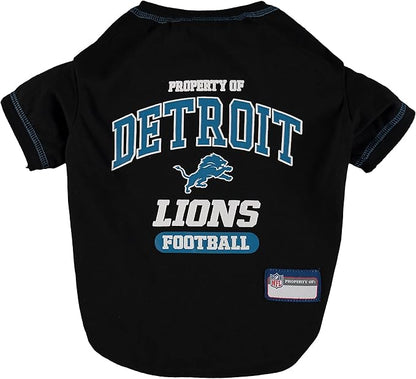 NFL Detroit Lions Dog T-Shirt for Pets, Size X-Small. Officially Licensed Pet Shirt with Team Logo, Soft Stretchable Comfort Fit Apparel for Dogs & Cats