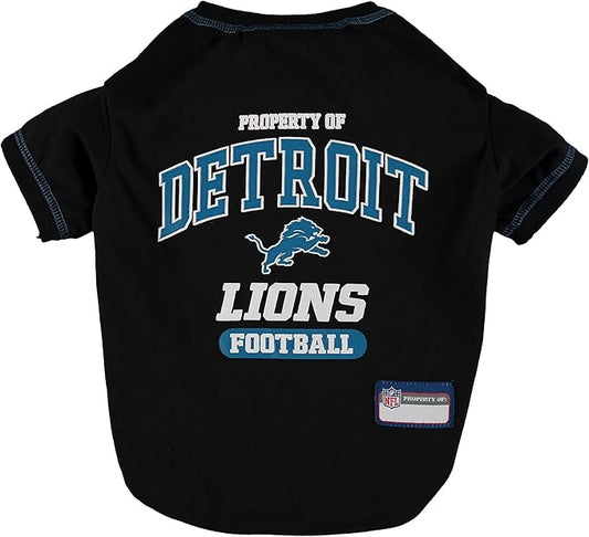 NFL Detroit Lions Dog T-Shirt for Pets, Size X-Small. Officially Licensed Pet Shirt with Team Logo, Soft Stretchable Comfort Fit Apparel for Dogs & Cats