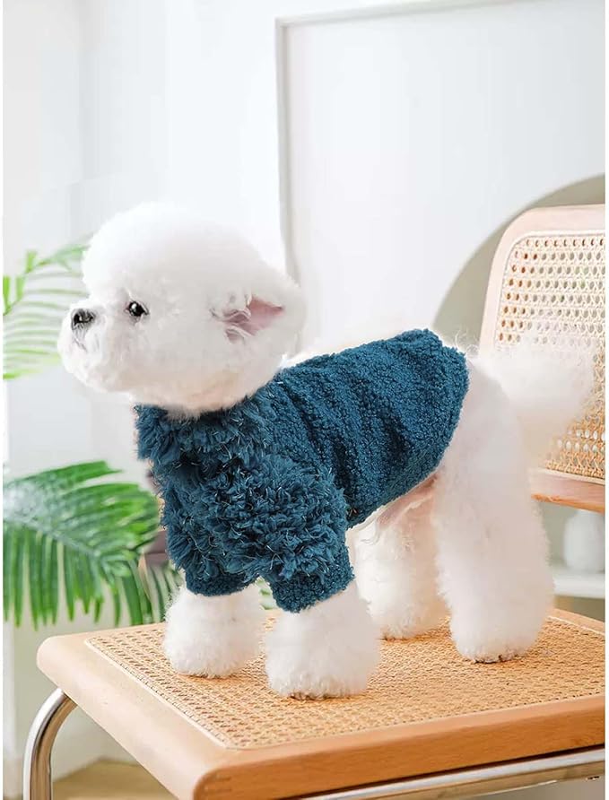 Small Dog Sweaters Dog Clothes Puppy Sweater for Chihuahua Dachshund Yorkie Soft Thickening Warm Dogs Shirt Winter Puppy Sweater for Dogs, Green, XXS