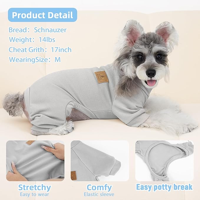 XPUDAC 3 Pack Fleece Dog Pajamas Winter Dog Clothes for Small Medium Dogs Boy Girl Warm Soft Puppy Outfit Pet Costume, Light Sky Blue, Navy, Light Gray, XL