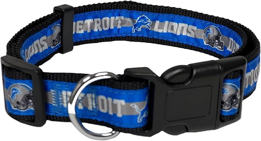 NFL PET Collar Detroit Lions Dog Collar, Small Football Team Collar for Dogs & Cats. A Shiny & Colorful Cat Collar & Dog Collar Licensed by The NFL