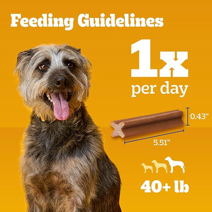 Pedigree Dentastix Dog Dental Treats, Large Breed Dog Treats, Beef Flavor, 2.08 lb. Bag (40 Treats Total)