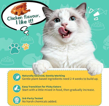 Natural Allergy Relief for Cats, Cat Itchy Skin Allergy Relief - Omega 3 & Probiotic for Allergies Cats, Cat Itch Relief - Skin & Coat Health, Immune Support, Seasonal Allergies - Chicken Flavor