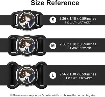 Waterproof AirTag Holder for Dog Collar, Soft Slide-On Dog AirTag Holder | Full-Body Protection, No-Dangle Fit, Ultra-Durable, Lightweight, Tool-Free Installation, Fits Dog & Cat Collars