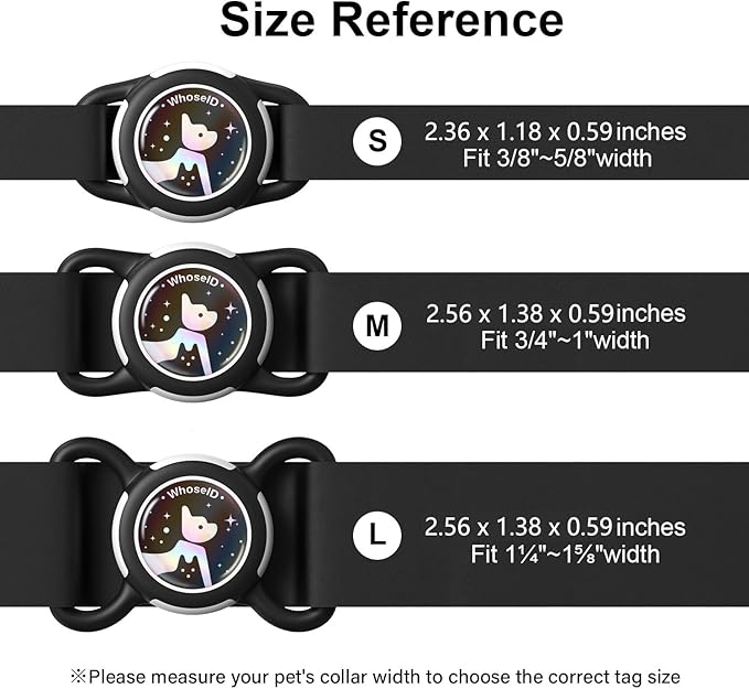 Waterproof AirTag Holder for Dog Collar, Soft Slide-On Dog AirTag Holder | Full-Body Protection, No-Dangle Fit, Ultra-Durable, Lightweight, Tool-Free Installation, Fits Dog & Cat Collars