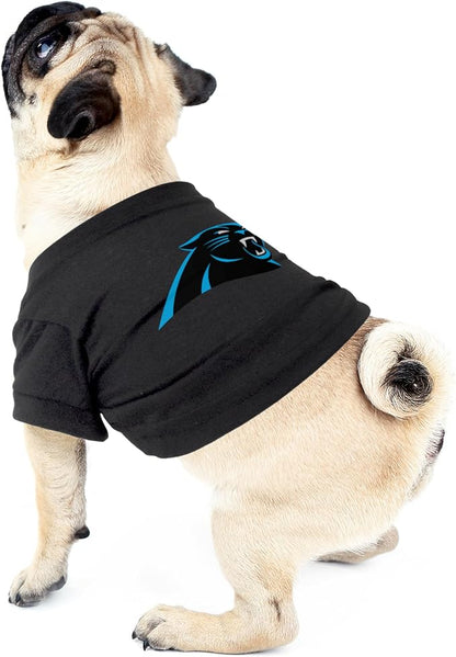 Littlearth NFL Carolina Panthers Pet T-Shirt, Team Color, Medium