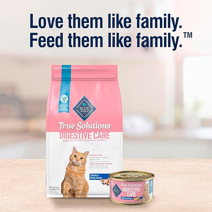 Blue Buffalo True Solutions Digestive Care Wet Cat Food for Adult Cats, Made with Natural Ingredients, Chicken, 3-oz. Cans (24 Count)