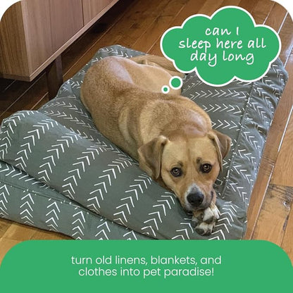 Molly Mutt Huge Dog Bed Cover - Forever Young Print - Measures 36”X45”X5”- 100% Cotton - Durable - Breathable - Sustainable - Machine Washable Dog Bed Cover (Dd82c)