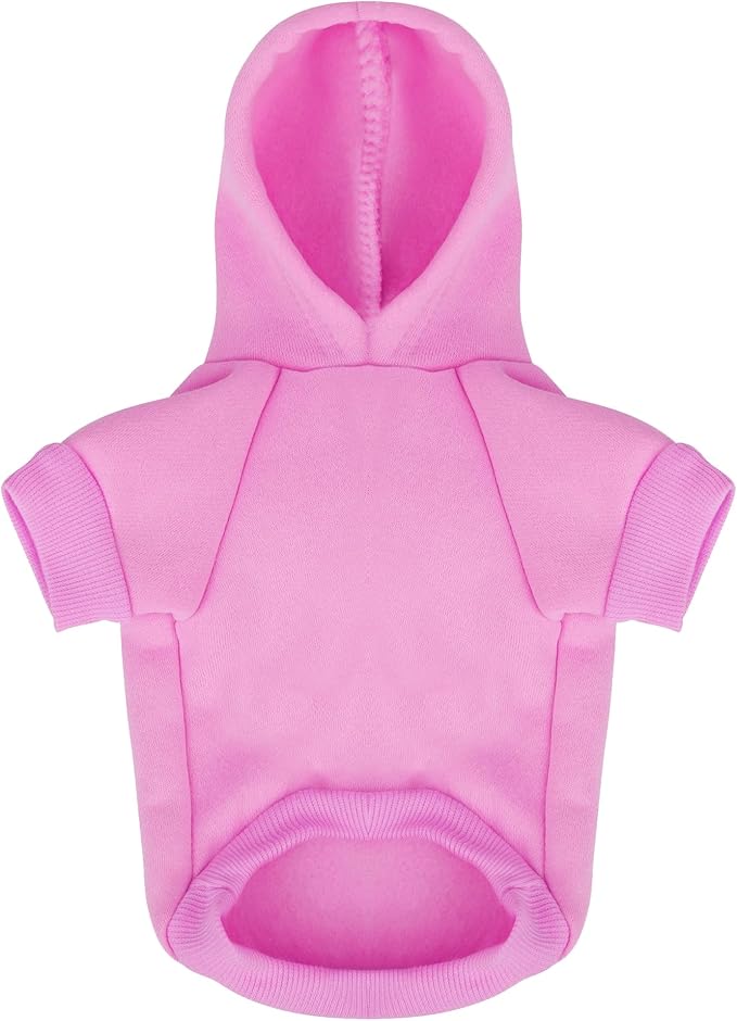Comfortable Polycotton Dog Hoodie: Soft, Lightweight Puppy Vest for Small and Large Dogs, Highlighting the Heartfelt 'I Only Love My Bed, My Mama, I'm Sorry' Slogan Print Pink X-Small