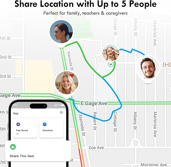 Utag GPS Tracker for Kids Hidden 2pack, Security Tag with Pins Works with Find My (iOS only), Lost Mode, Anti-Removal Tracking Device for Children, Elderly, Pets, Backpack, Vehicles, No Monthly fee