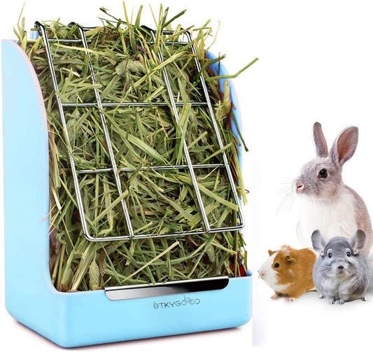 Rabbit Hay Feeder, Large Capacity Bunny Hay Rack for Rabbits, Guinea Pigs, Chinchillas, Small Animals, Hay Dispenser