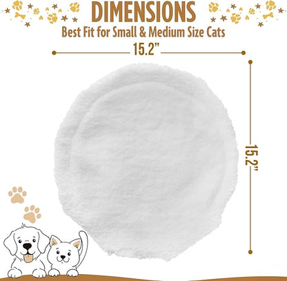 Deskside Dreamer - Cat Desk Perch, [+ Catnip Fish Toy], Comes with [2 Washable Fabrics]: Mesh and Plush, 360° Rotating & Height Adjustable [White]. Max Weight 35LBS