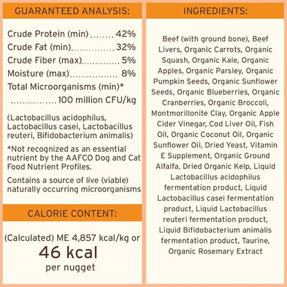Primal Freeze Dried Raw Dog Food Nuggets, Beef, Complete & Balanced Meal, Also Use as Topper or Treat, Premium, Healthy, Grain Free, High Protein Raw Dog Food, 5.5 oz