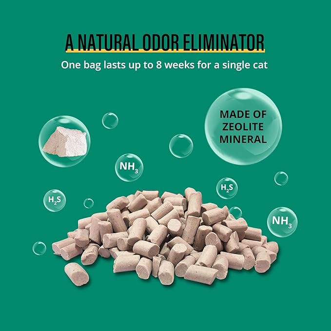 COCOYO Cat Litter Pellets, Zeolite, Long-Lasting Odor Control Non-climping, 21 Lbs Pack