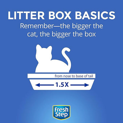 Fresh Step Cat Litter, Unscented, Odor Control | Clumping Formula | Activated Charcoal | 14 lb | Pack of 2