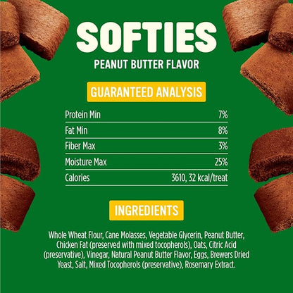 Blue Dog Bakery Softies, Soft & Chewy Peanut Butter Dog Treats, Medium Size, Healthy Treats, All Natural Ingredients,10 oz (Pack of 1)