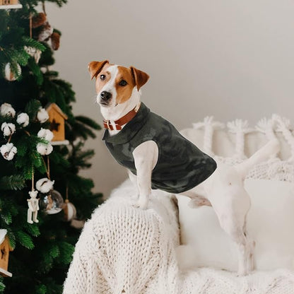 4 Pieces Winter Fabric Dog Sweater with Leash Ring Soft Fleece Vest Dog Clothes Plaid Camouflage Warm Puppy Jacket Pullover Clothes for Small Cat Puppy Chihuahua(S)