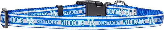 Pets First Collegiate PET Collar New Version Kentucky Wildcats Dog Collar, Size Medium. Best Sports Team Color for Dogs & Cats. A Shiny & Colorful Dog & Cat Collar Licensed by The NCAA