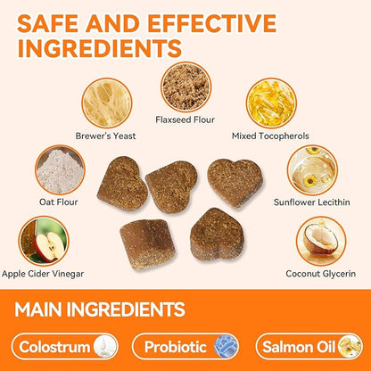Dog Allergy Chews Allergy Relief 400ct- Probiotics for Dogs with 5 Digestive Enzymes, Colostrum for Itching Hot Spots Ears Paw Licking, Skin & Coat Relief Supplement for Allergies lmmune Support