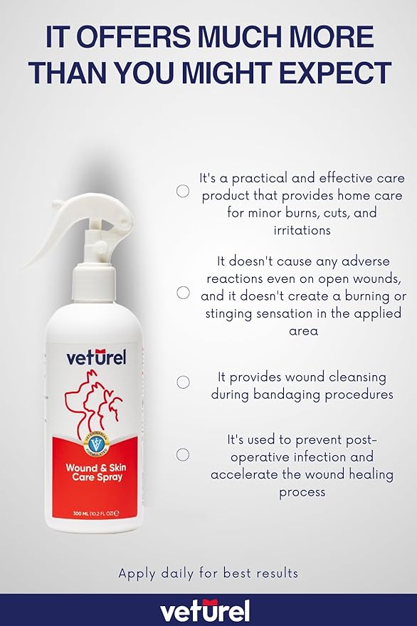 Veturel | Gentle Dog Hot Spot Care - Cat and Dog Skin Care10.2 oz (33 Oz)