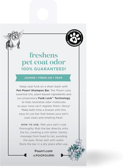 Poo-Pourri Deodorizing Shampoo Bar for Dogs & Cats– Moisturizing Skin & Coat Formula – Plant Based Ingredients – Vet Recommended – Paraben & Sulfate-Free No Harsh Chemicals – Bar Shampoo for Pet Odor