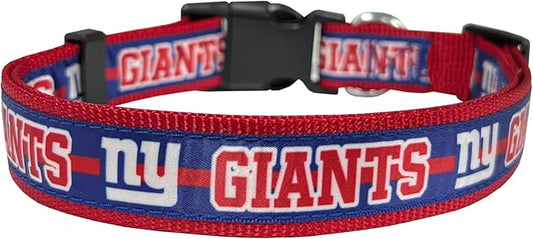 Pets First NFL New York Giants Licensed PET COLLAR, Small - Heavy-Duty, Strong, and Durable Dog Collar. Available in 31 Football Teams and 4 Sizes