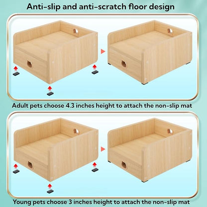 Raised Pet Feeder Stand for Cats & Dogs Neck Health, Holder for Pet Automatic Feeders, Pet Water Dispenser Stand, Adjustable Height Elevated Shelf for PETKIT, PETWANT and Most Pet Feeders