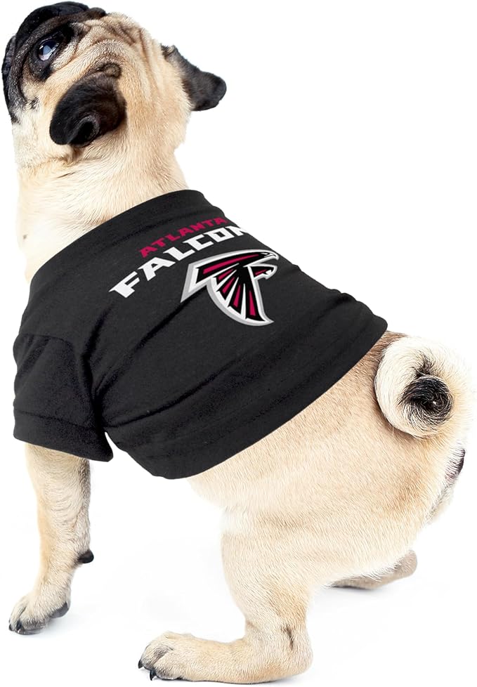 Littlearth NFL Atlanta Falcons Pet T-Shirt, Team Color, Large