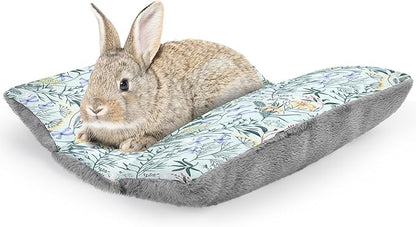 Rabbit Bed 15"X14"Thickened and Soft Bunny Bed Washable Cuddle Cushion Plush Mat Double-Sided Plush Small Pet Flop Mat Cotton Pillow for Rabbit