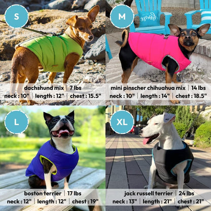 Gooby Padded Vest Dog Jacket, Solid Green, X-Large