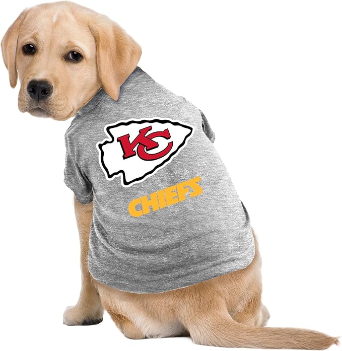 Littlearth NFL Kansas City Chiefs Pet T-Shirt, Team Color, Medium