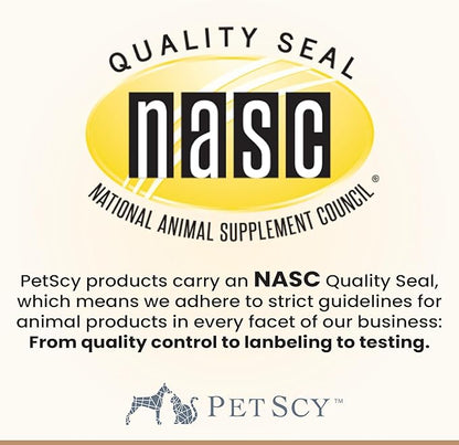 Petscy Longevity Hip & Joint + Immune Support Chews for Dogs - 3.75g Chew - High Dose Glucosamine, MSM, Chondroitin, Green Lipped Mussel, Omega 3, Probiotics - 60 Chews (Small & Medium Dogs)