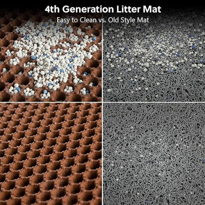 WePet Cat Litter Mat, Kitty Litter Trapping Mat, Honeycomb Double Layer Mats, No Phthalate, Urine Waterproof, Easy Clean, Scatter Control, Catcher Litter Tray Box Rug Carpet