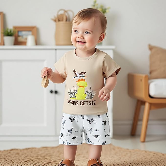 Toddler Baby Boy Clothes 6 12 18 24 Months Summer Outfit Short Sleeve T-Shirt Tops Camo Shorts Set 2T 3T 4T