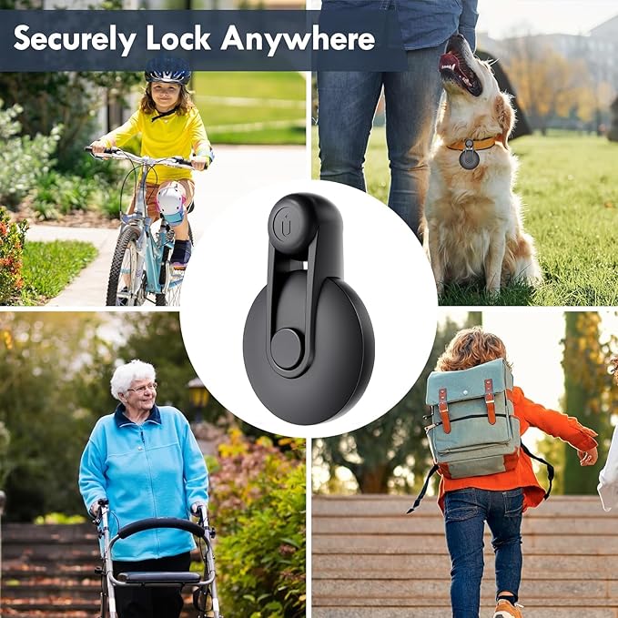 Htag GPS Tracker for Kids 2PCS, Key Finder Works with Apple Find My (iOS only),Privacy Protection, Lost Mode, Waterproof,Bluetooth Tracker for Children, Seniors, Pets, Backpack(Black)