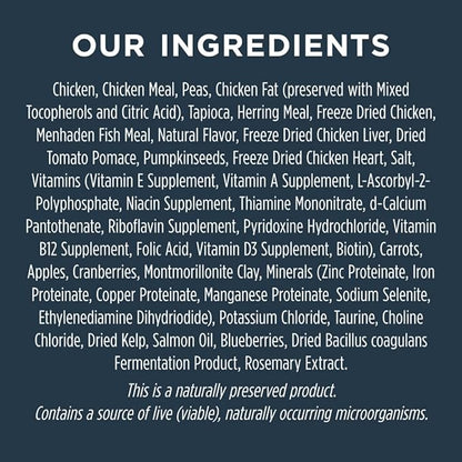 Instinct Raw Boost, Natural Dry Dog Food with Freeze Dried Pieces, High Protein, Grain Free Recipe - Real Chicken, 4 lb. Bag